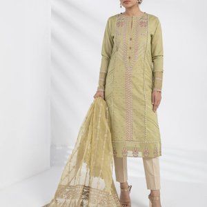 NWT Sapphire Lux Yellowed Dupatta